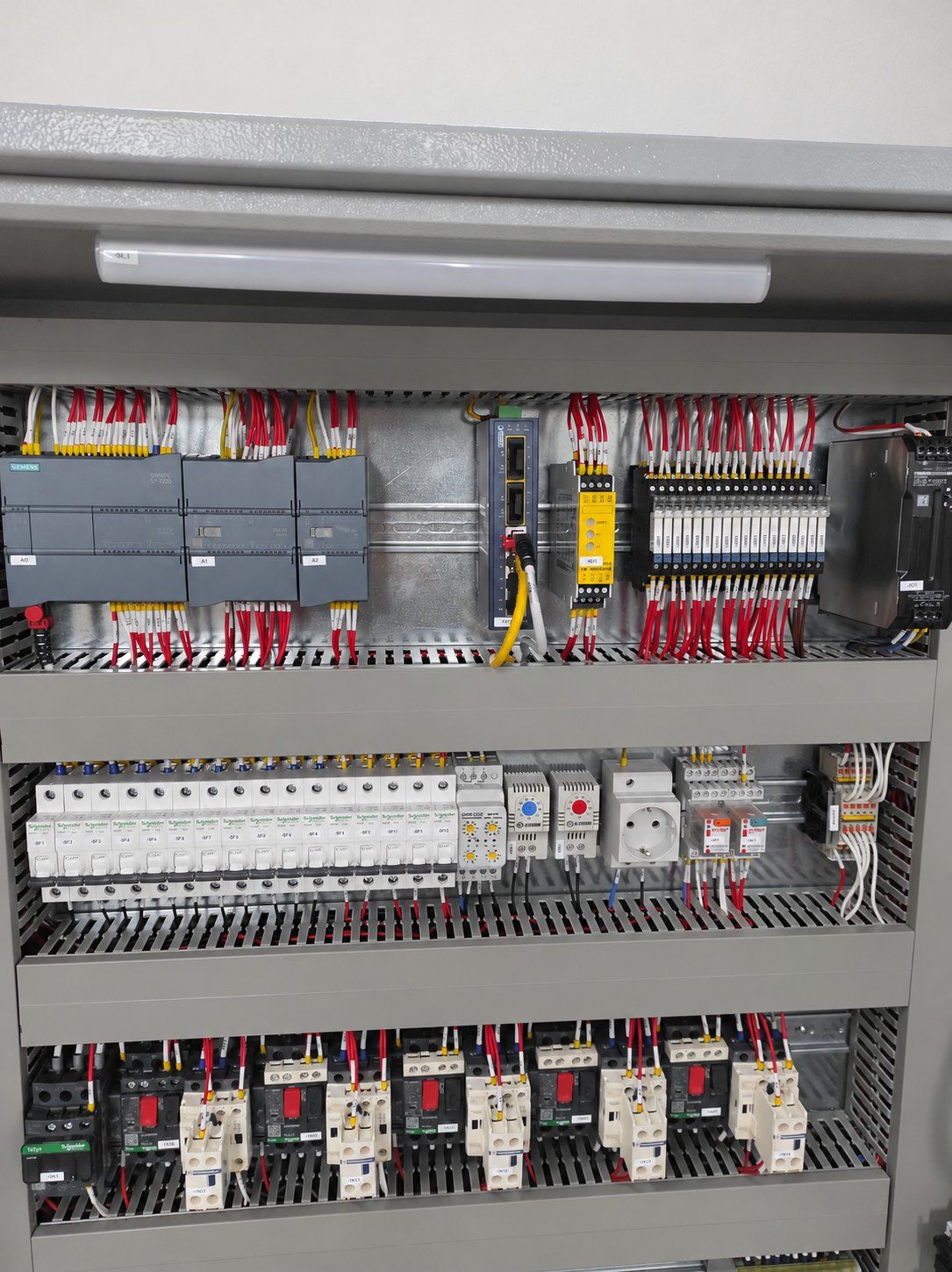 Gümbet & Gümüşlük · Ön arıtma — PLC, şalt ve kumanda ekipmanlarının yerleşimi