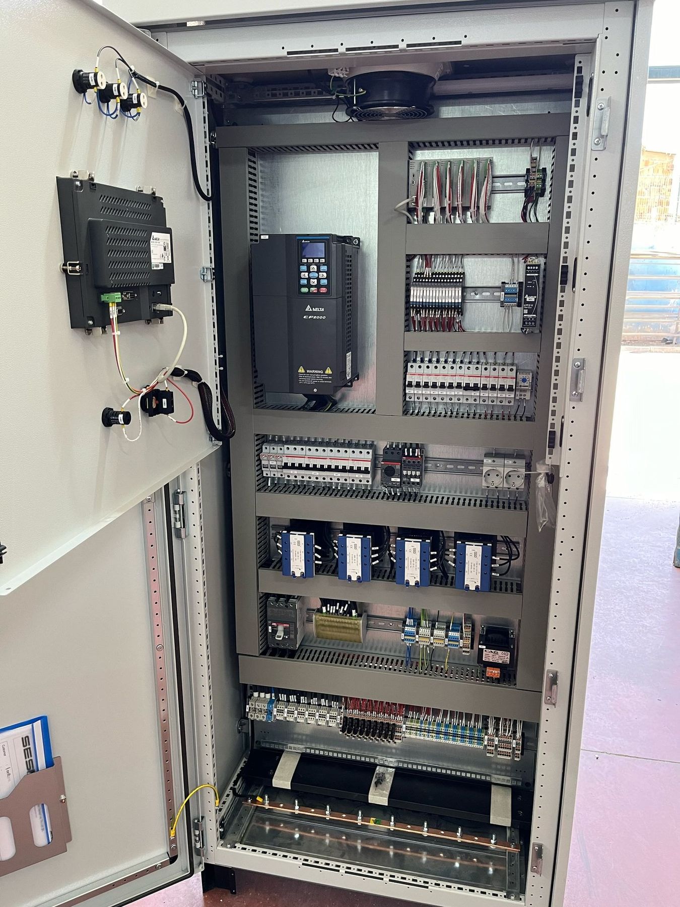 Neftgen · Kontrol panoları — Pano içi ekipman yerleşimi